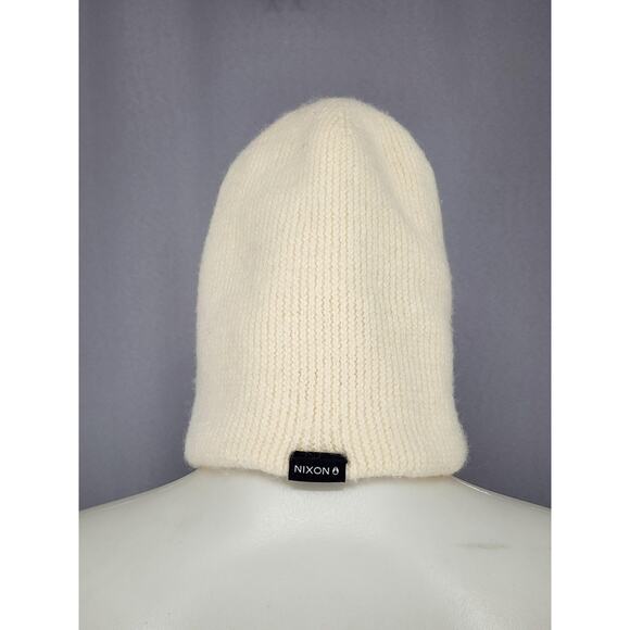 Nixon Other - Nixon Hat Beanie One Size Cream 100% Merino Wool Knit Winter Warm Mens Casual
